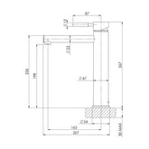Phoenix Vivid 165mm Straight Vessel Basin Mixer